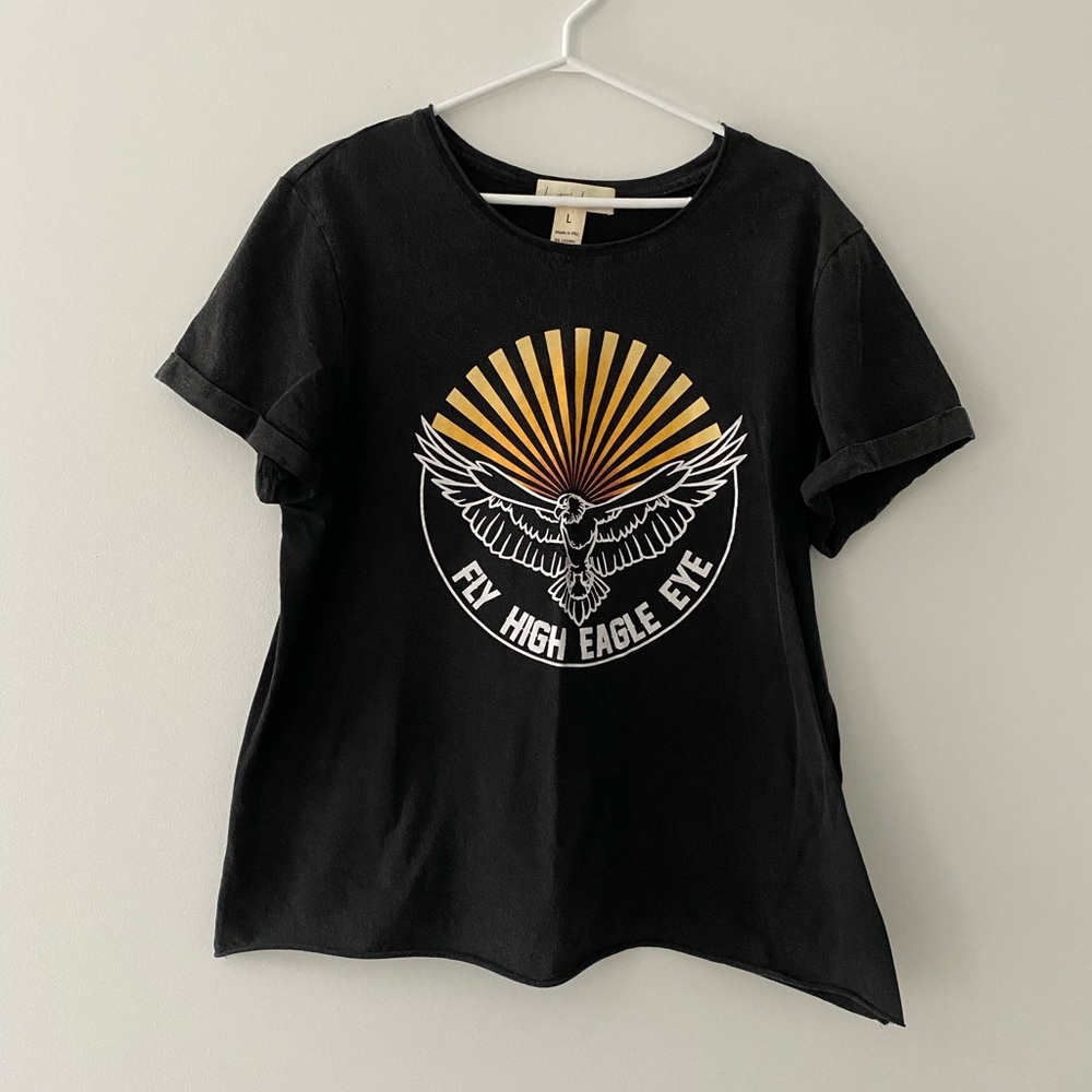 Fly High Eagle Eye Black T-Shirt